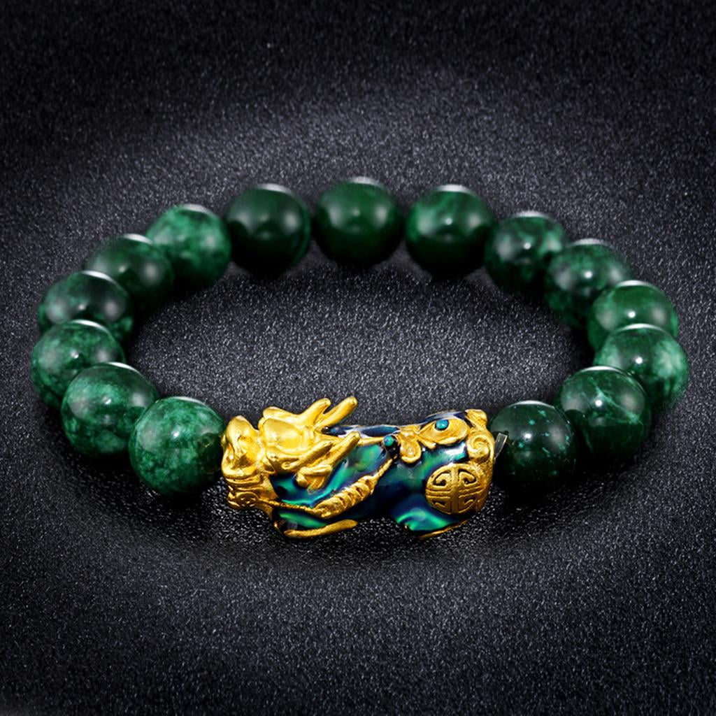Green Obsidian Beaded Bracelet Healing Crystal Bracelet hand 10 mm size  approx.
